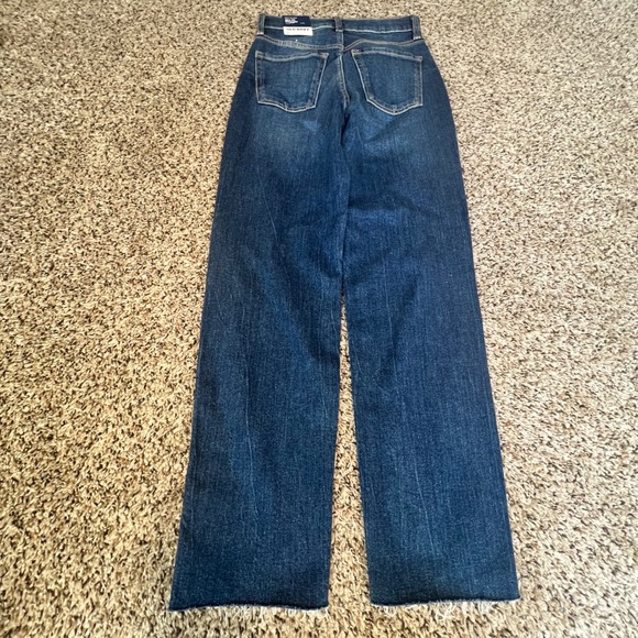 OLD NAVY Womens Size 0 Extra High Rise Sky-Hi Straight Jeans Distressed Blue - Picture 6 of 6